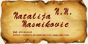 Natalija Masniković vizit kartica